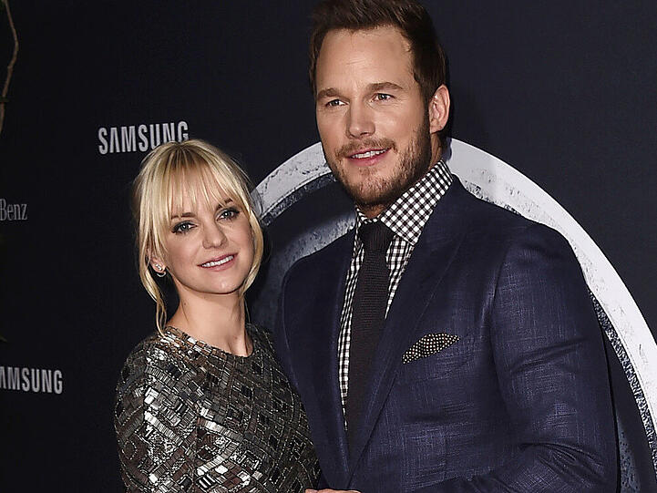 Anna Faris und Ehemann Chris Pratt bei der Premiere seines Films "Jurassic World" am Dienstag in Los Angeles