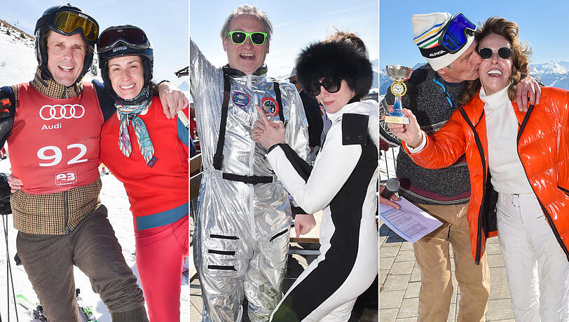 Die Promis haben Spaß beim 10. Skirennen "Fireball" in Kitzbühel. Die Promis haben Spaß beim 10. Skirennen "Fireball" in Kitzbühel.