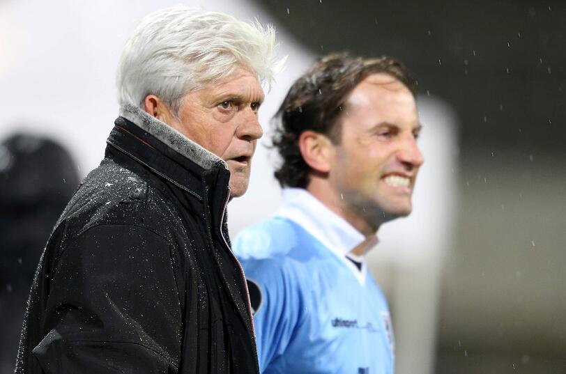 Werner Lorant (l) mit Roman Tyce.