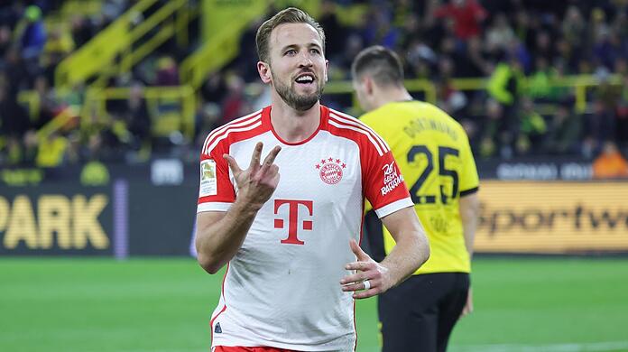 Tripletta: Harry Kane ha segnato tre gol per il Bayern nella vittoria per 4-0 contro il Borussia Dortmund, secondo classificato, con 15 gol nelle prime dieci partite della stagione, eguagliando il record di Gerd Müller.