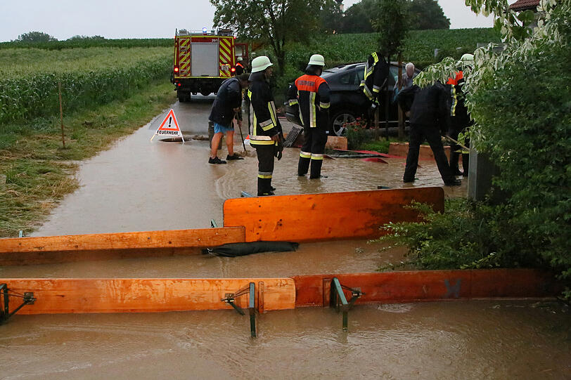 Regen, Schlamm, Wassermassen - Bilder aus dem Landkreis Mühldorf am Inn.