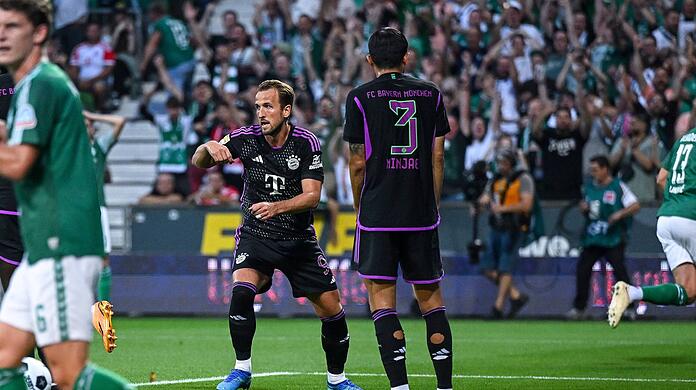 Harry Kane in seinem ersten Bundesliga-Spiel für den FC Bayern gegen Bremen.