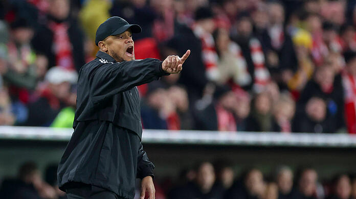 Muss auch gegen Heidenheim auf seinen Tor-Stürmer Harry Kane verzichten: FCB-Trainer Vincent Kompany.