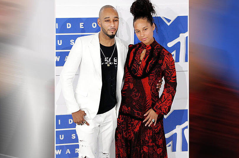 Auch ungeschminkt wunderschön: Alicia Keys und ihr Ehemann Swizz Beatz.