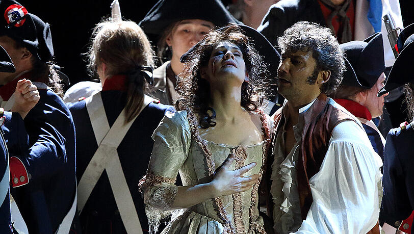 Anja Harteros und Jonas Kaufmann in "Andrea Chenier". Anja Harteros und Jonas Kaufmann in "Andrea Chenier".