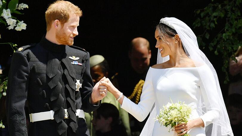 Prinz Harry und Herzogin Meghan an ihrem Hochzeitstag 2018.