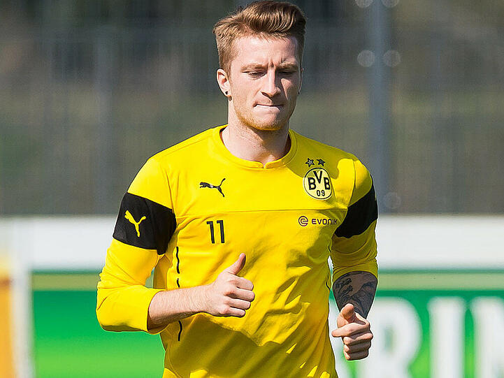 Hat derzeit nicht viel zu lachen: Marco Reus, hier beim Lauftraining im April 2015