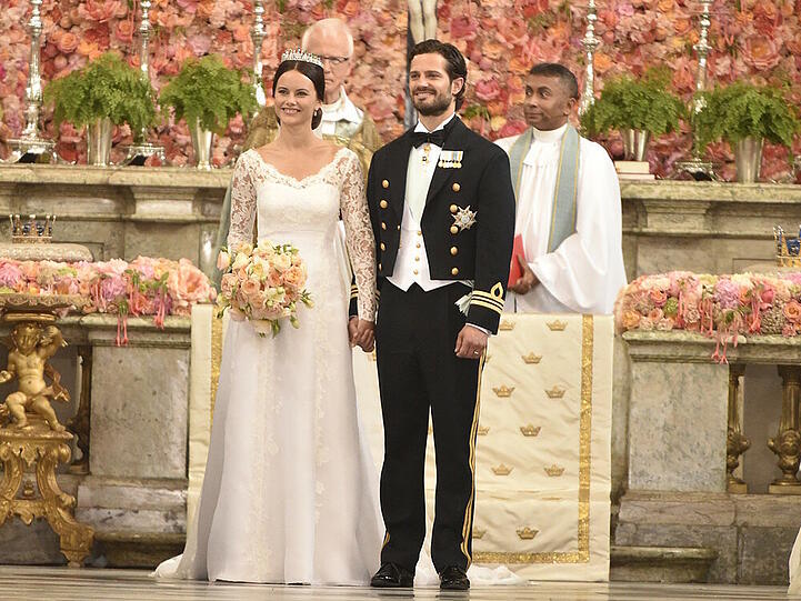 Der Moment kurz nach dem Ja-Wort: Sofia Hellqvist und Carl Philip
