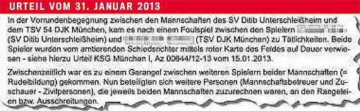 Massenschlägerei beim Hallenturnier: Das Spiel SV Ditib Unterschleißheim - TSV DJK München.