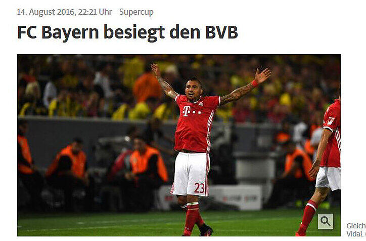 Die "Süddeutsche Zeitung" wählt einen sachlichen Titel zum Erfolg des FC Bayern gegen den BVB.
