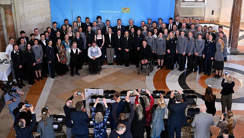 Gro&szlig;er Empfang f&uuml;r Bayerns Olympioniken in der Bayerischen Staatskanzlei.
