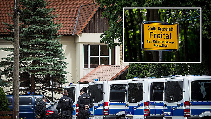 Bislang hatte die Polizei in Freital reichlich mit dem Schutz des Flüchtlingsheims zu tun - nun gilt es, auch den mutmaßlichen Sprengstoffanschlag aufzuklären. Bislang hatte die Polizei in Freital reichlich mit dem Schutz des Flüchtlingsheims zu tun - nun gilt es, auch den mutmaßlichen Sprengstoffanschlag aufzuklären.