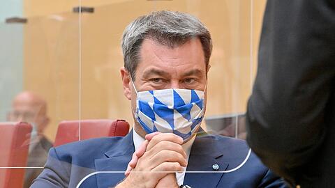 Markus Söder zu Beginn der Sitzung des bayerischen Landtags.