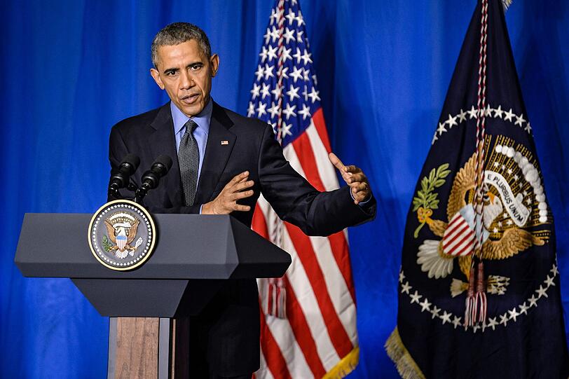 Ein nachdenklicher Barack Obama in der französischen Hauptstadt: "Wir brauchen ein Abkommen von Paris".