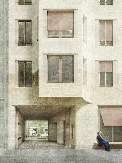 So soll das neue Vorderhaus an der Adresse einmal aussehen. So soll das neue Vorderhaus an der Adresse einmal aussehen.