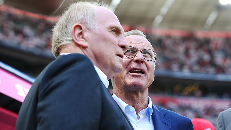 Die Mächtigen beim FC Bayern: Präsident Uli Hoeneß (l.) und Vorstandsboss Karl-Heinz Rummenigge.