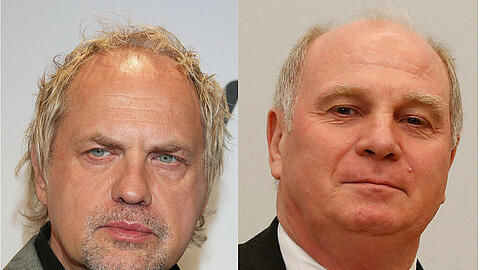 Uwe Ochsenknecht (l.) spielt Uli Hoeneß (r.) - beziehungsweise Udo Honig