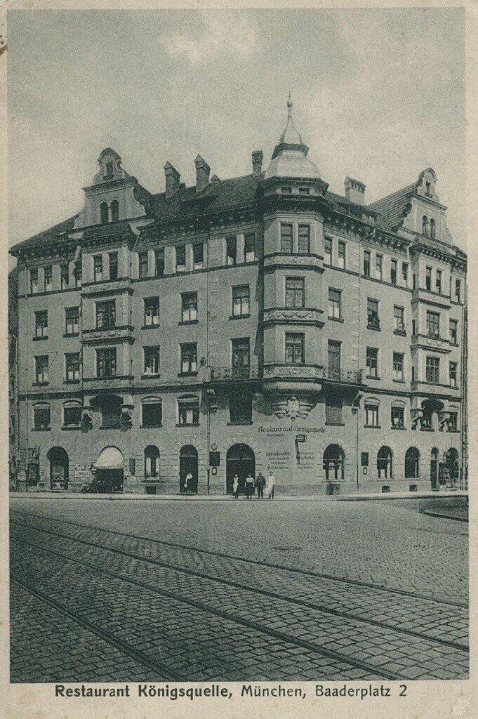 Die Königsquelle am Baaderplatz im Jahr 1911. Die Königsquelle am Baaderplatz im Jahr 1911.