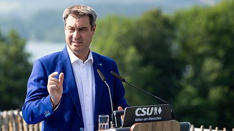 Sieht bei der Unions-Performance noch "massiv Luft nach oben": Markus Söder in Gmund am Tegernsee.