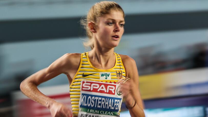 Hadert mit Platz zwei bei der Hallen-EM über 3000 Meter: Konstanze Klosterhalfen.