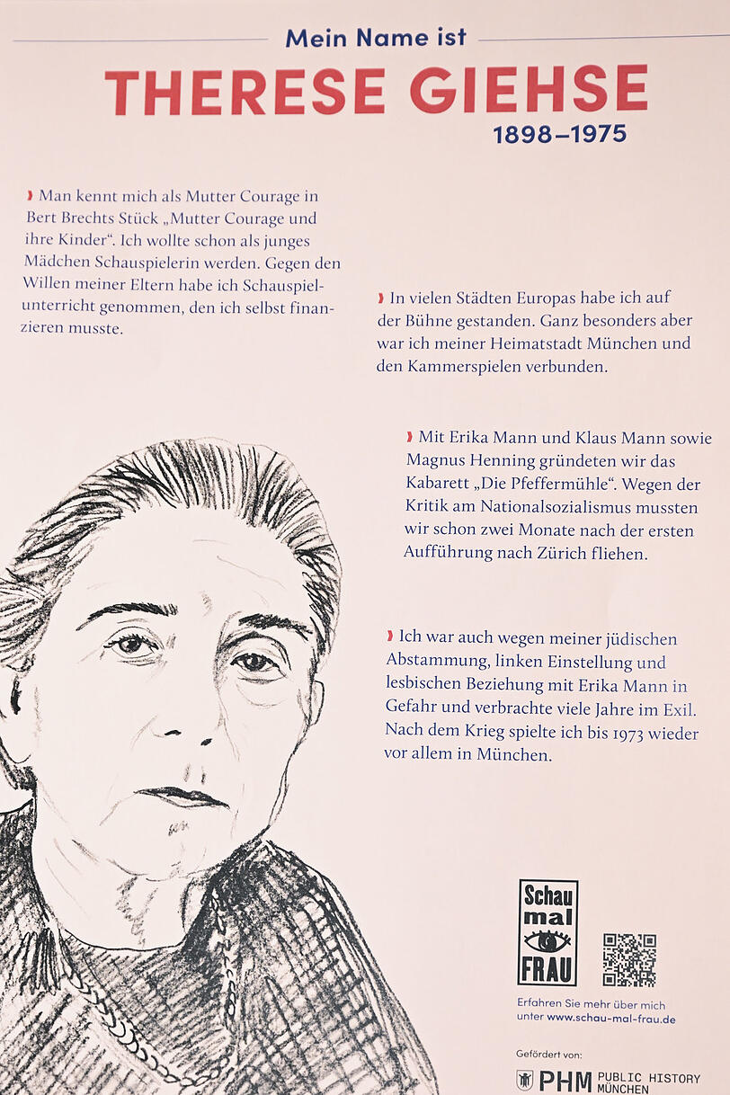 Das Plakat für Therese Giehse. Das Plakat für Therese Giehse.