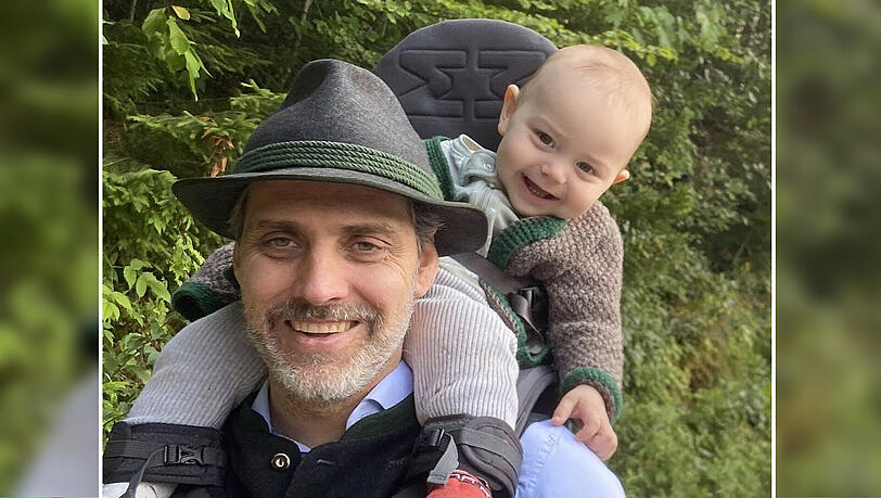 Ludwig Prinz von Bayern mit seinem Sohn Rupprecht.
