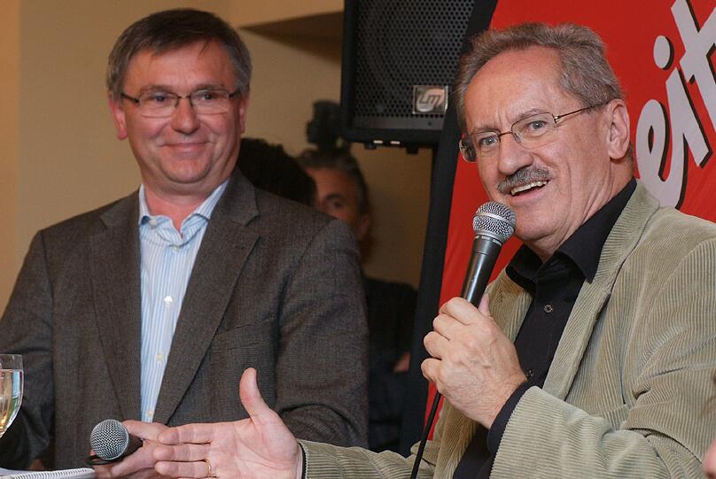 Münchens OB Christian Ude bei der Talkrunde im AZ-Café