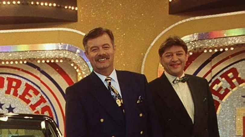 Harry Wijnvoord und Walter Freiwald (r.) 1994 bei "Der Preis ist heiß"