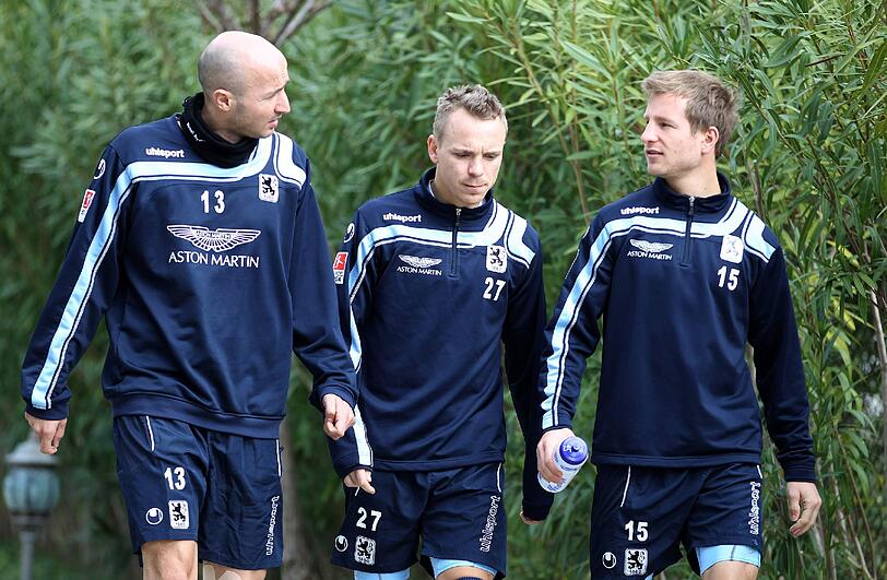 Auf geht?s zum trainieren: Necat Aygün, Arne Feick und Stefan Aigner.