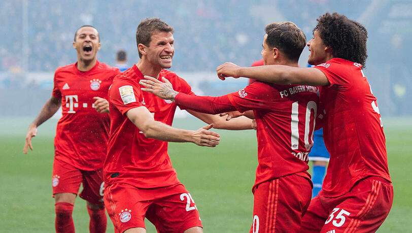 Thomas Müller (2.v.l.) glänzte gegen Hoffenheim erneut als Vorbereiter. Thomas Müller (2.v.l.) glänzte gegen Hoffenheim erneut als Vorbereiter.