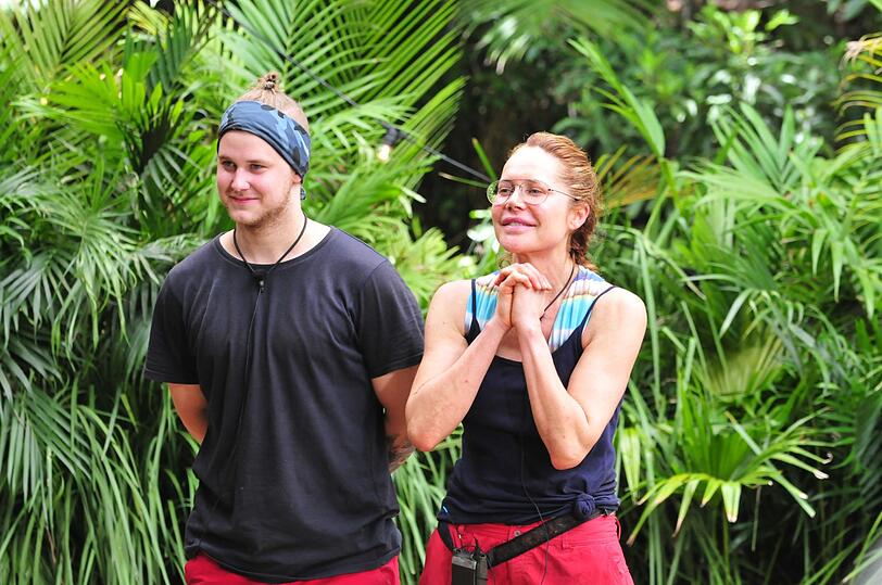 Felix van Deventer und Doreen Dietel bei der Dschungelprüfung