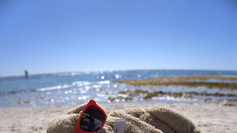 Auch am Strand durfte sich Jack schon sonnen.