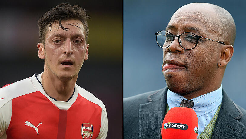 Mesut Özil muss sich heftige Kritik von Ex-Arsenal-Profi Ian Wright (rechts) gefallen lassen. Mesut Özil muss sich heftige Kritik von Ex-Arsenal-Profi Ian Wright (rechts) gefallen lassen.