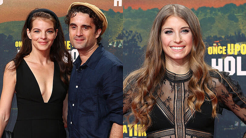 Yvonne Catterfeld (v.l.), Oliver Wnuk und Cathy Hummels ließen sich die Deutschlandpremiere von "Once Upon a Time... in Hollywood" nicht entgehen