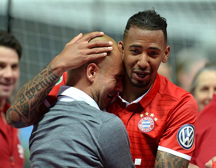 Pep Guardiola und Jerome Boateng.
