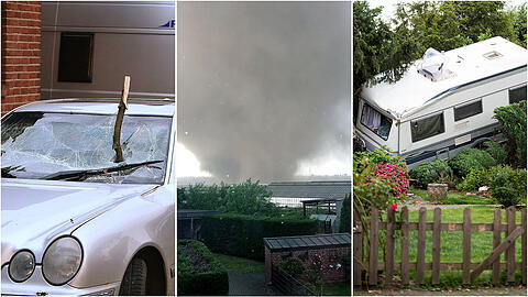 Ein Tornado hat im Raum Viersen am Niederrhein am Mittwochabend nach Behördenangaben eine "Schneise der Verwüstung" angerichtet. Mindestens ein Mensch wurde bei dem Unwetter schwer verletzt.