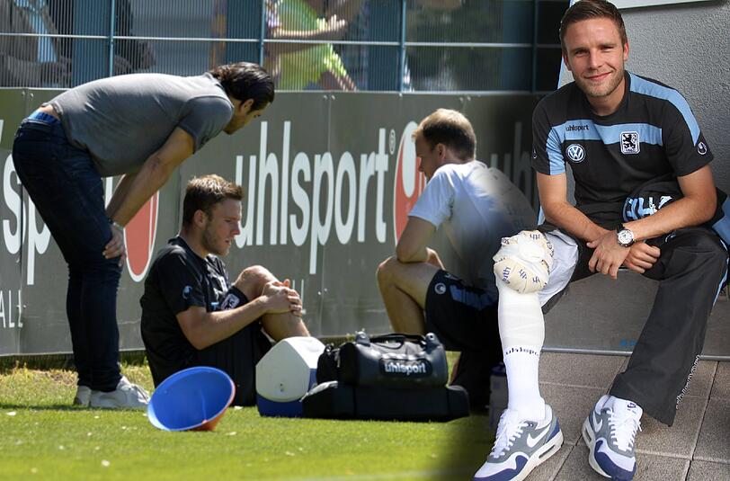 Kann nach seiner Kniestauchung nur zuschauen, wenn seine Löwen in die neue Saison starten: 1860-Abräumer Dominik Stahl.