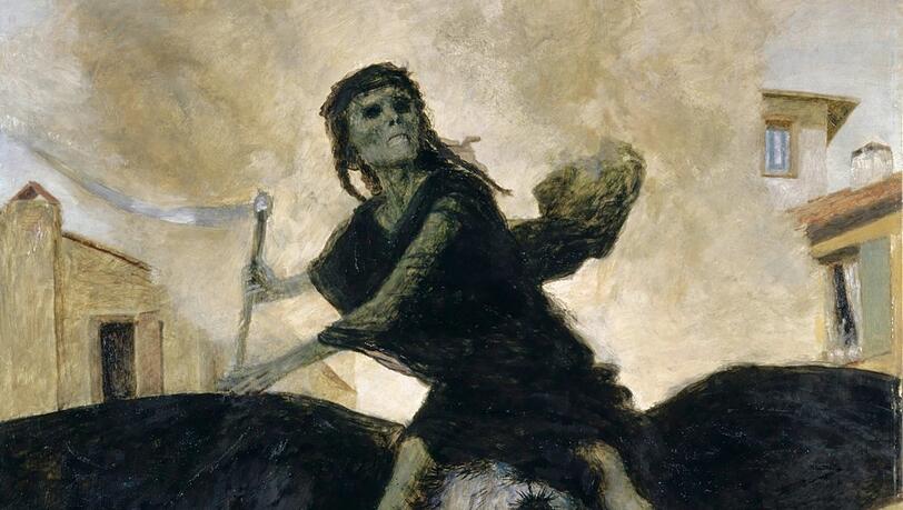 Das Gemälde "Die Pest" (1898) von Arnold Böcklin. Das Gemälde "Die Pest" (1898) von Arnold Böcklin.