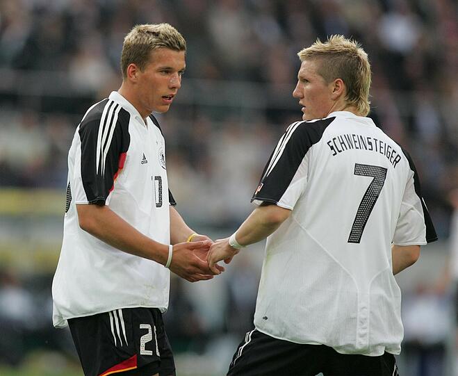 Schweini & Poldi: 2005 fing der Hype um Bastian Schweinsteiger (r.) und Lukas Podolski an.