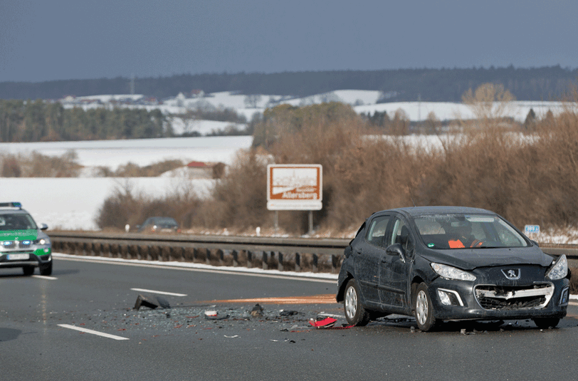 Unfallserie auf der A9 in Mittelfranken - die Bilder.