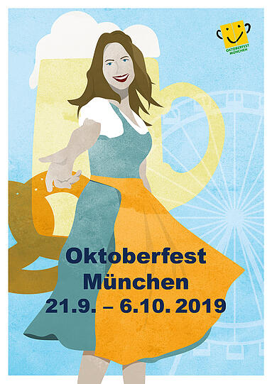 Welches Motiv wird zum Wiesnplakat 2019? 52 Motive stehen insgesamt online zur Auswahl.