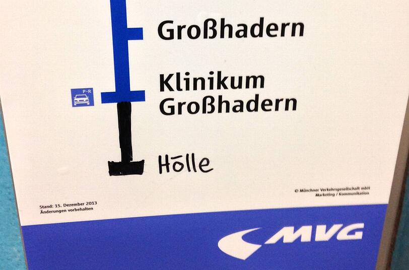 Hinter Klinikum Großhadern kommt jetzt die Hölle.