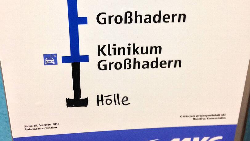 Hinter Klinikum Großhadern kommt jetzt die Hölle.