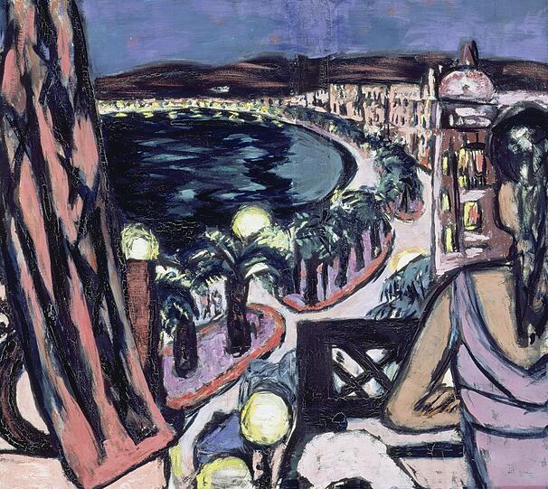 Max Beckmanns Version der "Promenade des Anglais" in Nizza, entstanden im Jahr 1947.