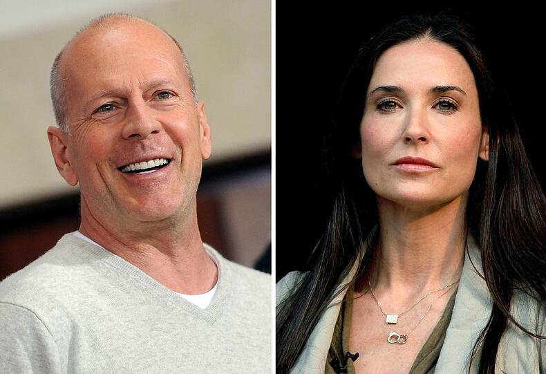 Eines der bekanntesten Beispiele für befreundete Ex-Promi-Paare: Bruce Willis und Demi Moore. Die Schauspieler waren von 1987 bis 2000 verheiratet, haben drei gemeinsame Töchter und sind noch immer gut befreundet.