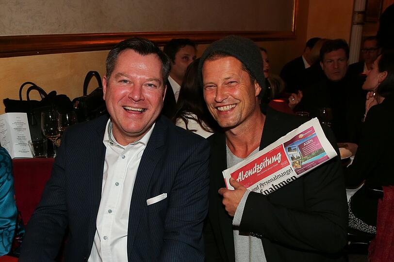 Gutgelauntes kulturpolitisches Treffen: Bürgermeister Josef Schmid mit Til Schweiger.