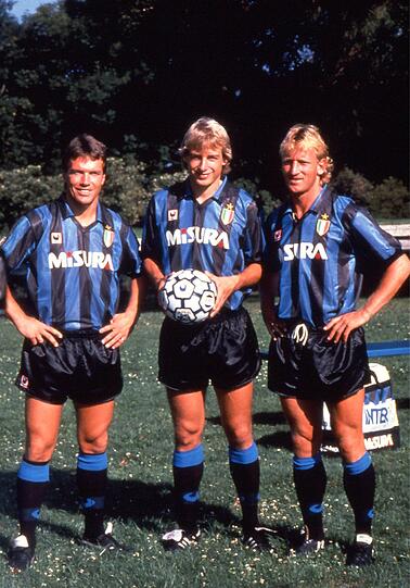 1991: Lothar Matthäus (Deutschland/Inter Mailand) - Hier übrigens zusammen mit Jürgen Klinsmann und Andi Brehme.