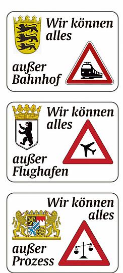 Und hier noch mal alle drei Motive - damit Sie nicht den Überblick verlieren. Das ist wichtig bei Großprojekten.