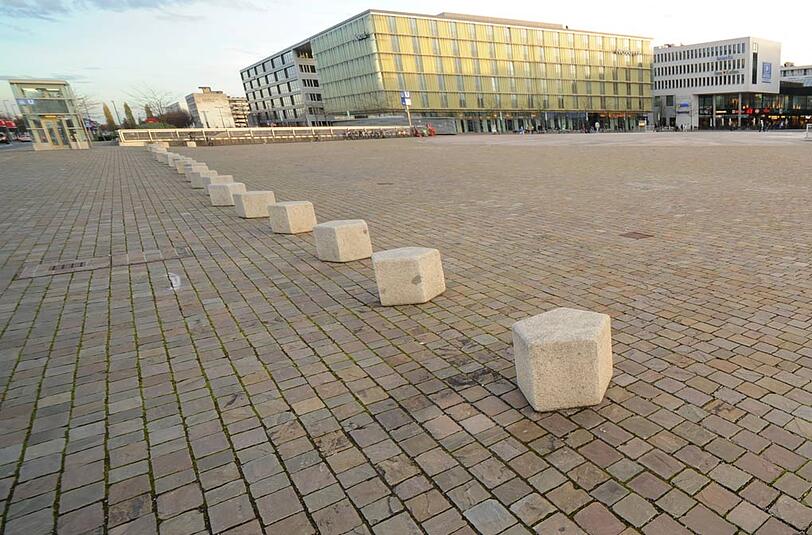 Der Willy-Brandt-Platz in Riem.
