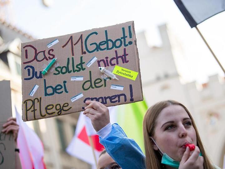 Warnstreik in München.